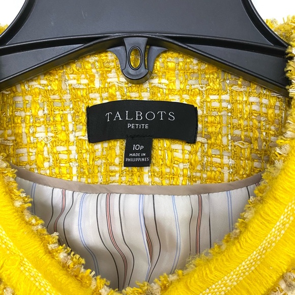 🎉Host Pick🎉 NWOT - Yellow Tweed Blazer - Petite - Picture 3 of 5